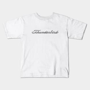 Thunderbird Emblem Script Type Kids T-Shirt